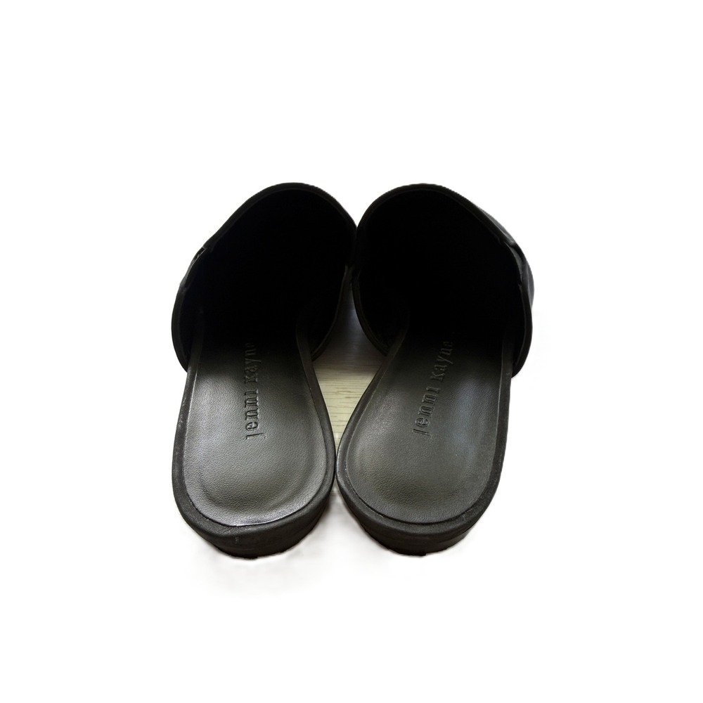 Jenni Kayne Pointed Toe Leather Mule Flats Black Size 36 5 - Picture 4 of 8